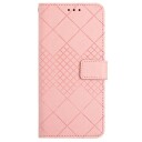 EIDERWOOD Sony Xperia 10 VI Kunst Skinn Flip Deksel med Lommebok og Stropp - Rutedekor - Rosa