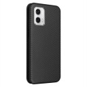 Motorola Moto G73 Flip-deksel med Kortholder Karbonfiber Svart