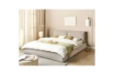 Dubbelsäng Beliani Vinay med lamellram Beige, 160x200 cm Taupe 180x200 -