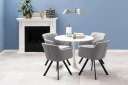 Salm Spisebord 90 cm Rundt - Hvit