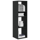 Bokhylle svart 34x31x112 cm konstruert tre