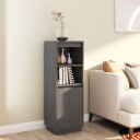 vidaXL Highboard grå 37x34x110 cm heltre furu