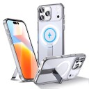 Hurtel Hybrid Armor X-etui for Samsung Galaxy S26 Plus med stativ, kompatibel med MagSafe Gjennomsiktig