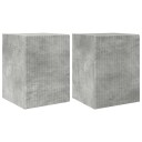  TV Veggskap 2 pcs Betong 30 x 31 x 40 cm Konstruert tre