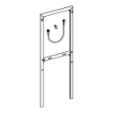 Geberit Monolith avstandsramme Aluminium polert