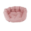 PetEasy Prikkete Hundeseng Rosa