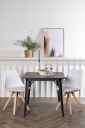 Venture Home   Spisegruppe Tempe med 2 stk stoler Zeno   Svart