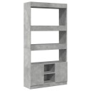  Highboard betonggrå 92x33x180 cm konstruert tre