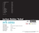 Jochen Baldes' Kobal  Ach Anna  CD