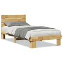  Sengeramme med sengegavl uten madrass 75x190 cm Heltre Eik 8721158512710