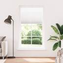  plisségardin Hvit 110x200 cm Stoff Bredde 109,4 Polyester