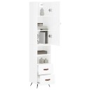 vidaXL Highboard høyglans hvit 34,5x34x180 cm konstruert tre 8720845483135