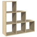 Romdeler bokhylle 3 lag sonoma eik 99x29x99 cm konstruert tre