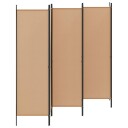 vidaXL 6-Panels Romdeler Beige 300 x 180 cm Stoff