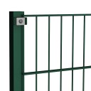 vidaXL Gjerdepanel med stolper jern 15,3x0,8 m grønn
