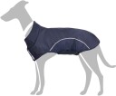 vidaXL Hunde regnfrakk med refleksstrimler polyester marineblå 4XL