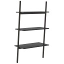 vidaXL Stigehylle 3 etasjer svart 64x34x116 cm