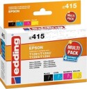 Edding EDD 415 blekkpatroner 4 pk 14 ml/10 ml