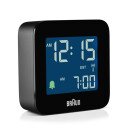Braun radiokontrollert sort digital vekkerklokke BC08B-DCF