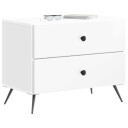  Nattbordskap Høgglans hvit 62 x 34,5 x 47,5 cm Konstruert tre