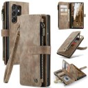 Samsung Galaxy S23 Ultra 5G Caseme 2-i-1 Multifunksjonell Lommebok-deksel Brun