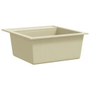 vidaXL Kjøkkenvask enkel kum granitt beige