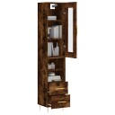 vidaXL Highboard røkt eik 34,5x34x180 cm konstruert tre 8720845487164