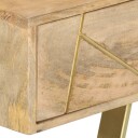 vidaXL Skrivebord med skuffer 100x55x75 cm heltre mango