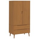 vidaXL Garderobeskap MOLDE Karamell 90 x 55 x 175 cm Heltre furu