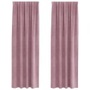  Gardiner med gardiner 2 pcs Mørk rosa 140 x 245 cm Fløyel