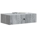 vidaXL Vegghengt Sidebord Grå sonoma 59 x 34,5 x 17 cm Konstruert tre