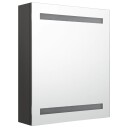vidaXL LED-speilskap til bad antrasitt 50x14x60 cm