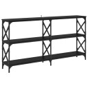  Konsollbord Svart Eik 156 x 28 x 80,5 cm Konstruert tre