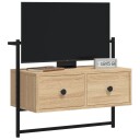 vidaXL TV-benk veggmontert sonoma eik 60,5x30x51 cm konstruert tre