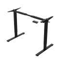 Skrivebord HOME4YOU Ergo Fit med 1 motor 120x60x71,5-116 cm Hvit/svart - Hvit/svart