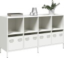 Skjenk hvit 135x39x73,5 cm kaldvalset stål