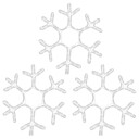 vidaXL Julesnøfnuggfigurer med LED 3 stk varmhvit 38x37 cm