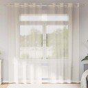  Voilegardiner med grommets 2 stk krem 140x225 cm 8721158550897