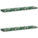 vidaXL 2 delt benkpute VUGHT 2 pcs 100% Polyester Bladmønster