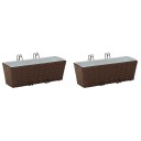 vidaXL Gelender 2 pcs 50 x 17 x 17 cm Metall