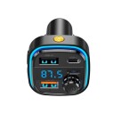 XO BCC08 Bluetooth FM-sender med 2xUSB-A og USB-C, svart