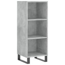 vidaXL Skjenk betonggrå 34,5x32,5x90 cm konstruert tre
