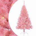  Kunstig Forhåndsopplyst Juletre med 300 LED Rosa 180 cm PVC