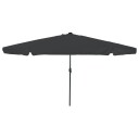  Hageparasol med LED lamper 395x245 cm Antrasitt