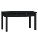 vidaXL Hagebenk svart 80x44x45 cm heltre furu