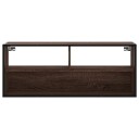  TV-benk brun eik 100x31x39,5 cm konstruert tre og metall 8721102839979