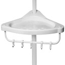 Teleskopisk dusjhylle justerbar oppbevaring 155–230 cm