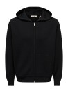 ONLY & SONS Onssade Ovz Ls Zip Cardigan Knit Black XS