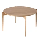 Oscarssons Möbel Tilia Sofabord Ø88 cm Lakkert eik
