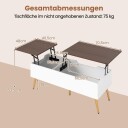 Lift Top salongbord med skjult oppbevaring – Valnøttfinish
